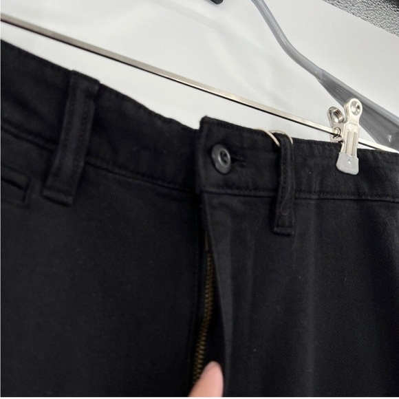Quince Women's Black Stretch Cotton Twill Wide-Leg Crop Pants sz 32 NWT - Picture 4 of 6